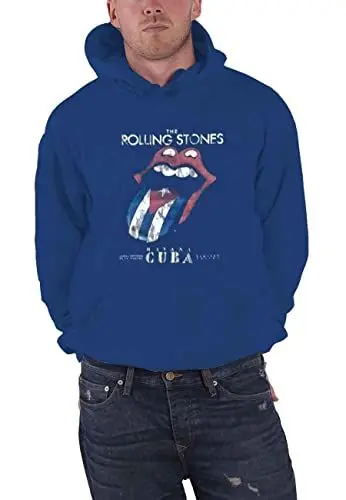 Produktbild: The Rolling Stones Kapuzenpullover Havana Cuba Band Logo offiziell Herren Navy XL