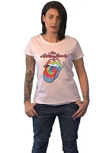 Produktbild: The Rolling Stones T Shirt Multicolour Tongue offiziell Damen Skinny Fit XXL