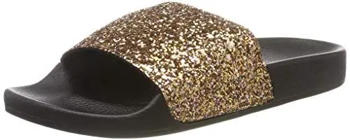Produktbild: The White Brand Damen Glitter Peeptoe Sandalen, Gold, 36 EU