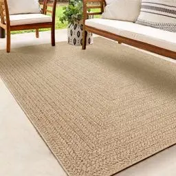 Produktbild: the carpet Kansas - robuster In- und Outdoor Teppich im natürlichen Jute-Look, wetterfest, geeignet für Terrasse und Garten, ca. 80 x 150 cm