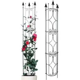 Produktbild: Thealyn Rankgitter Garten 2 Pack 182cm H x 31cm B Metall Pflanze Rankgitter Indoor/Outdoor Metall Garten Rankgitter Pflanzengitter für Topfpflanzen Kletterpflanzen Blumen