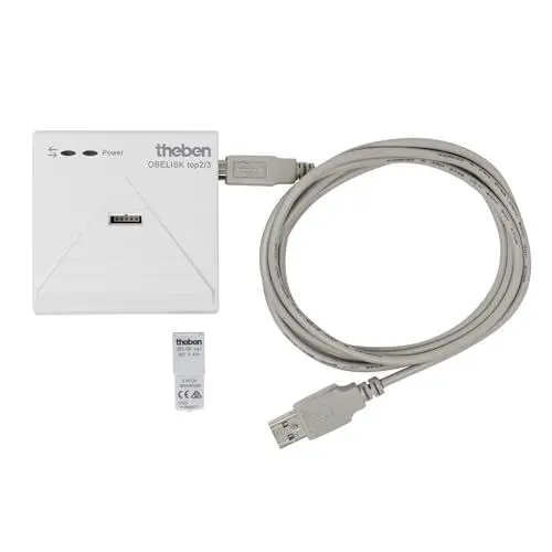 Produktbild: Theben 9070409 PC-Set OBELISK top 2/3 - Speicherkarte mit USB-Steckadapter I Windows kompatibel I Zur Programmierung und direkten Übertragung I Programmierset für Obelisk Software
