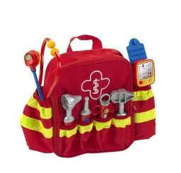 Produktbild: Theo Klein 4314 Rettungsrucksack | Mit Stethoskop, Spritze und vielem mehr | Elektronischer Blutdruckmesser mit Sound | Maße: 28 cm x 25 cm x 8,5 cm | Spielzeug für Kinder ab 3 Jahren