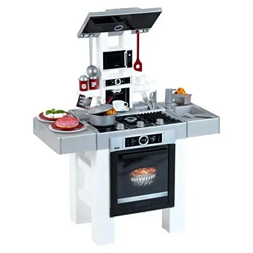 Produktbild: Theo Klein 7151 Bosch Küche Pure I Beidseitig bespielbare Kinder-Spielküche mit umfangreichem Zubehör und viel Spielmöglichkeiten I Maße: 69 cm x 33 x 95 cm Spielzeug für Kinder ab 3 Jahren