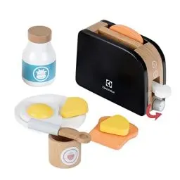 Produktbild: Theo Klein 7400 Electrolux Toaster, Holz | Inkl. Toastscheiben, Butter, Spiegelei u.v.m. | Zubehör für Kinder- und Spielküchen | Maße: 14,5 cm x 5 cm x 10 cm | Spielzeug für Kinder ab 3 Jahren