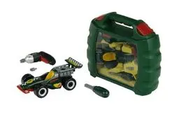 Produktbild: Theo Klein 8375 Bosch Grand Prix Koffer mit Ixolino batteriebetriebenem Akkuschrauber | Rennwagen in 10 Teile zerlegbar | Maße: 32 cm x 26 cm x 9 cm | Spielzeug für Kinder ab 3 Jahren