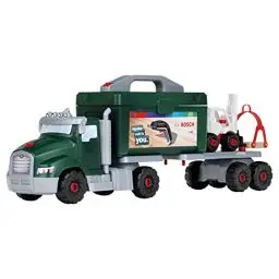 Produktbild: Theo Klein 8640 Bosch Schraubtruck Spiel-Set mit Ixolino I Konstruktions-Spielzeug mit Werkzeug, Gabelstapler und Kran I Maße: 70 cm x 13,83 cm x 22,25 cm I Spielzeug für Kinder ab 3 Jahren