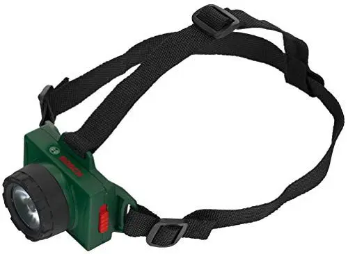 Produktbild: Theo Klein 8758 Bosch Kopflampe mit verstellbarem Kopfband I Batteriebetrieben I Stirnpad I Maße: 7 cm x 7 cm x 2 cm I Spielzeug für Kinder ab 3 Jahren