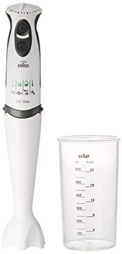 Produktbild: Theo Klein 9624 Braun Stabmixer I Kindersichere Nachbildung mit rotierenden Klingen-Attrappen und Messbecher I Maße: 7 cm x 25 cm x 5 cm I Spielzeug für Kinder ab 3 Jahren