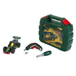 Produktbild: Theo Klein 8395 Werkzeugkoffer-Set Bosch Grand Prix mit Ixolino-Akkuschrauber | Schraubbarer Rennwagen | Maße: 32 cm x 26 cm x 9 cm | Spielzeug für Kinder ab 3 Jahren