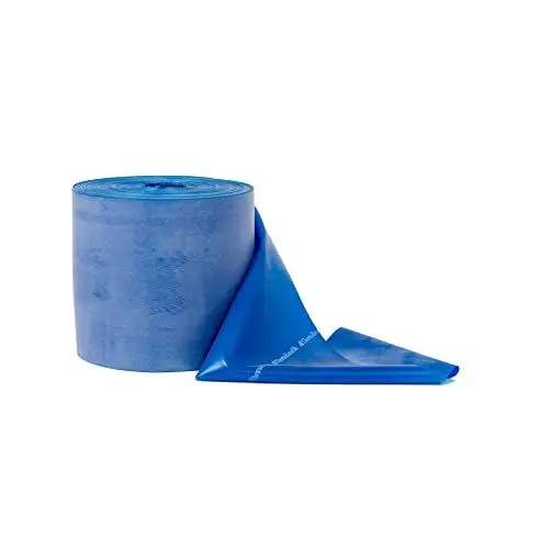 Produktbild: Theraband Original Fitness Latex-Widerstandsbänder – Vorratsrolle 45,5 Meter, 100% Naturlatex, Ideal für Rehabilitation, Muskelkonditionierung, Ganzkörpertraining, Blau | Sehr schwer