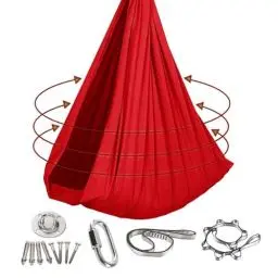 Produktbild: Therapieschaukel Kinder, Sensorische Sack, Körpersocke, Beruhigende Therapiedecke, Stressabbau, Angst, Autismus, Taktile Gegenstände Für Therapeutisches Spielen(Rot)