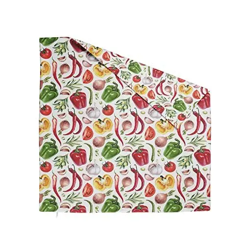 Produktbild: TherapieWelt Kopfkissenbezug Kissenbezug zum Kissen ohne Füllung - Baumwolle Bezug mit Reißverschluss für Erwachsene zum Schlafzimmer 80x80cm Gemüse Paprika grün rot