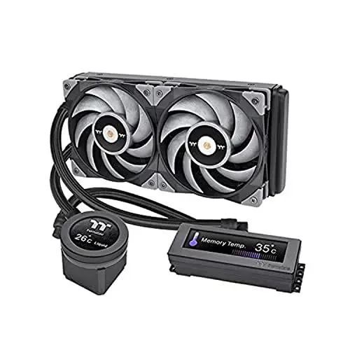 Produktbild: Thermaltake Floe RC Ultra 240 CPU & Memory AIO Liquid Cooler | All-In-One Liquid Cooler | LCD Display | Wasserkühlung | Gif Dateien | 2 * 12cm Lüfter