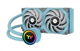 Produktbild: Thermaltake TOUGHLIQUID 240 ARGB Sync All-In-One Turquoise Wasserkühlung | 5V adressierbar | leise 120-mm-PWM-Lüfter | für Intel und AMD Sockel | LGA-1700 | türkis