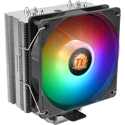 Produktbild: Thermaltake UX 210 ARGB | leiser 120-mm-PWM-Lüfter | für Intel und AMD Sockel | 5V adressierbar | grau/schwarz