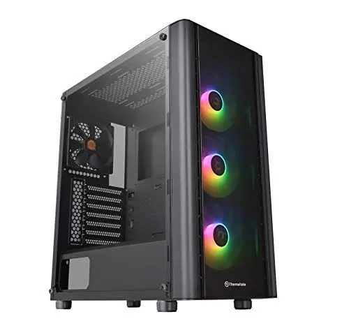 Produktbild: Thermaltake V250 TG ARGB | Mid-Tower-ATX-PC-Gehäuse | gehärtetes 4mm Glasseitenteil | 4x leise-120mm-RGB-Lüfter | schwarz