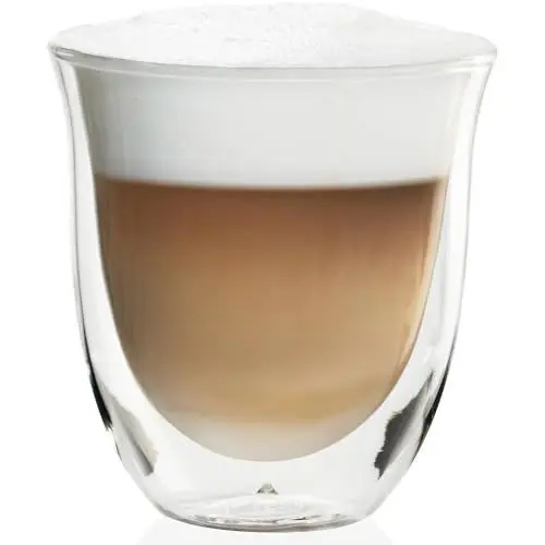Produktbild: Thermisches Glas DeLonghi DLSC311 Doppelwandiges Cappuccino-Set, 2 Stück (1 Packung), transparent, Durchsichtig