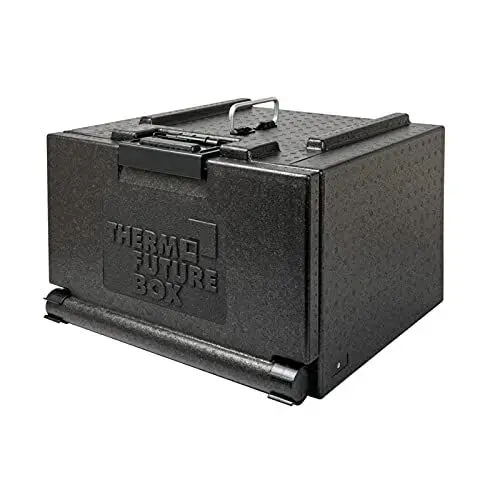 Produktbild: Thermo Future Box® | 27L Quadratische Pizzabox | Transportbox und Isolierbox | Lieferbox Kühlbox Thermobox Warmhaltebox mit Deckel | Thermobox für Essen und Getränke | Expandiertes Polypropylen
