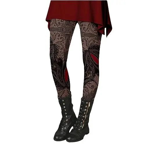 Produktbild: Leggings für Damen Baumwolle,Thermo Leggings Mädchen,Leggings für Damen Im Und Winter Mit Künstlerischem Spritzer-Aufdruck,Weich Und Dehnbar Sexy Leggings Damen,Gym Leggings Damen
