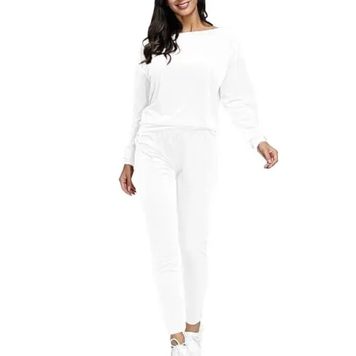 Produktbild: Thermo Skiunterwäsche Damen Funktionsunterwäsche Zweiteiliger langärmliger Damen-Hoodie- und -Jogginganzug für den/Winter Thermal Leggings Women (White, S)