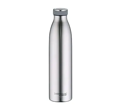 Produktbild: TC BOTTLE 1,00l, stainless steel mat, Thermosflasche aus Edelstahl, 12 h heiß / 24 h kalt, absolut dicht für Schule, Büro, by THERMOS, direkt aus Edelstahl trinken, Wasserflasche kohlensäurefest