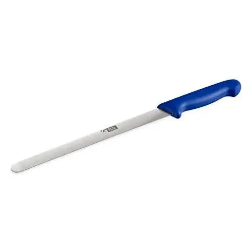 Produktbild: thermohauser Konditormesser (Stahl, rostfrei), einseitig geschliffen, mit blauem Kunststoffgriff, Klinge 26 cm, Blau