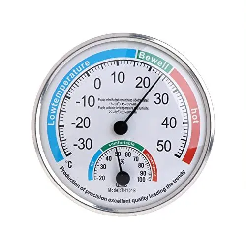 Produktbild: Thermometer Hygrometer Thermo Analog Luftfeuchtigkeit Raumklima Kontrolle Innen