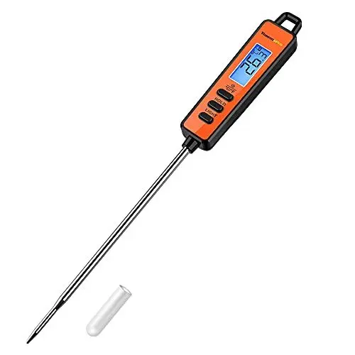Produktbild: ThermoPro TP01S Fleischthermometer Digital Grillthermometer Bratenthermometer Küchenthermometer Haushaltsthermometer sofort lesbar mit langer Sonde für Braten, Grill, BBQ, Smoker
