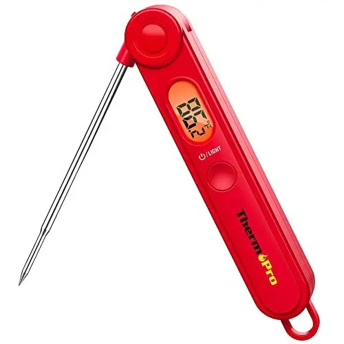 Produktbild: ThermoPro TP03B digitales Grillthermometer Fleischthermometer Küchenthermometer Einstichthermometer mit langer Sonde Bratenthermometer für Kochen, Grillen, Babynahrung, Backen