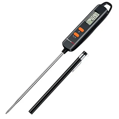 Produktbild: ThermoPro Fleischthermometer Digital Thermometer Kochen mit Schutzhülle Bratenthermometer Küchenthermometer mit Langer Batterielaufzeit Grillthermometer für Braten Baken Baby-Ernährung TP516