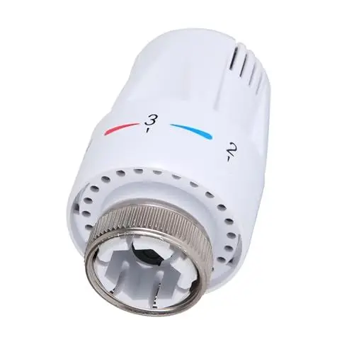 Produktbild: Thermostatisches Heizkörperventil, Messing-Temperaturregelventil, gerader Typ, Wasserheizung, Messing-Ventilkörper, Gewinde-Installationsanschluss, hohe Wärmeableitungswirkung,