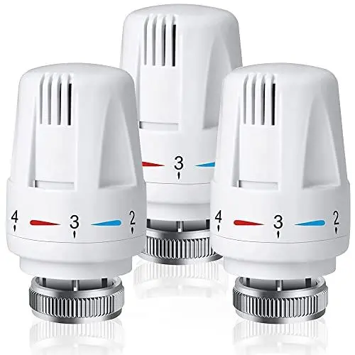 Produktbild: Thermostatkopf Heizung, CJBIN 3 Stück Heizkörper Thermostatkopf, M30x1.5 Thermostat Heizkörper, Thermostatisches Heizkörperventil, Temperaturregelventile Heizungsventil für Büro Zuhause