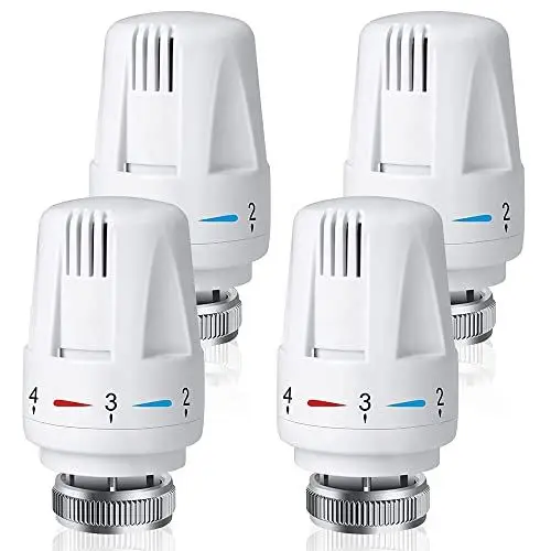 Produktbild: Thermostatkopf Heizung, CJBIN 4 Stück M30x1.5 Heizkörper Thermostatkopf, thermostat heizkörper, thermostatisches heizkörperventil, Temperaturregelventile für Büro Zuhause