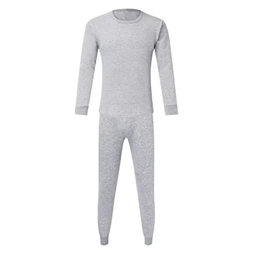 Produktbild: Thermounterwäsche Herren, Funktionsunterwäsche Skiunterwäsche Winter Thermowäsche Set Warm Weich Funktionswäsche atmungsaktiv Thermo Unterwäsche(GY2,L)