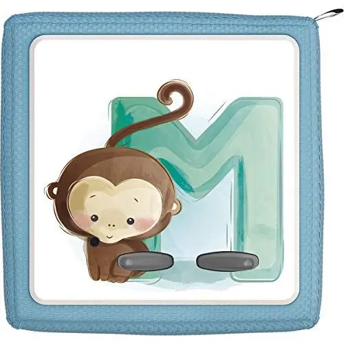 Produktbild: TheSmartGuard Folie passend für die Toniebox | Schutzfolie Sticker | individuell anpassbar | Baby AFFE mit Buchstabe M