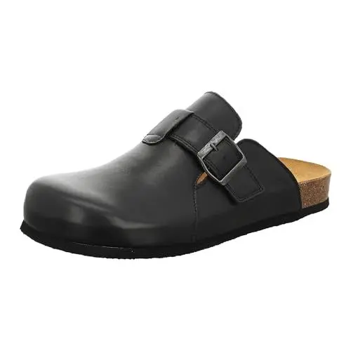 Produktbild: Think! Herren WOLFI chromfrei gegerbte nachhaltige Pantolette, SCHWARZ 0000