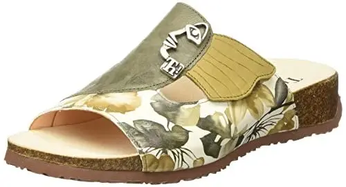 Produktbild: THINK! Damen Mizzi nachhaltige Hausschuh Pantolette, 7040 Salbei/Kombi, 40 EU