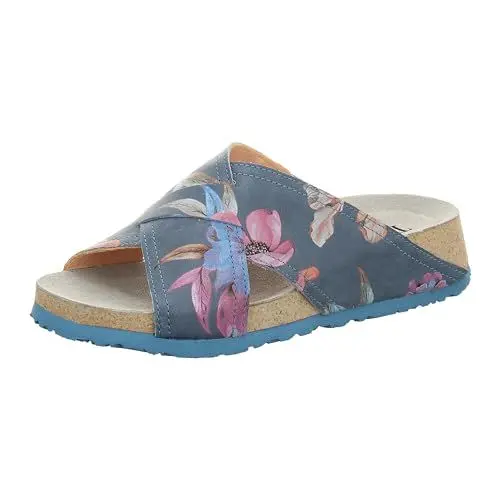 Produktbild: THINK! Damen Mizzi nachhaltige Hausschuh Pantolette, Oliv, EU