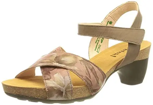 Produktbild: THINK! Damen Traudi, chromfrei gegerbte nachhaltige Slingback Sandale mit Absatz, 9000 ROSA/Kombi, 40 EU