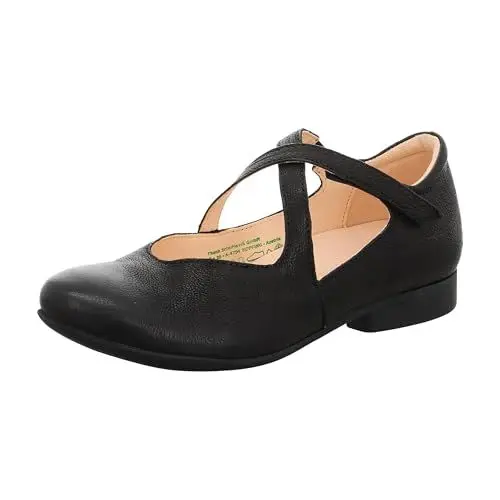 Produktbild: Think! Damen GUAD2 chromfrei gegerbte nachhaltige Halbschuhe, SCHWARZ 0000