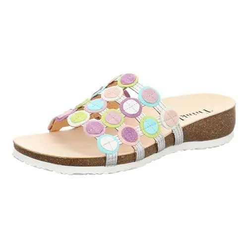 Produktbild: Think! Damen Julia Nachhaltige Pantolette, Silver Kombi 9000, 39 EU