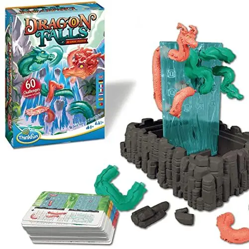 Produktbild: ThinkFun 76496 Dragon Falls - 3D Logikspiel, für Kinder und Erwachsene, Brettspiel ab 1 Spieler, ab 8 Jahren