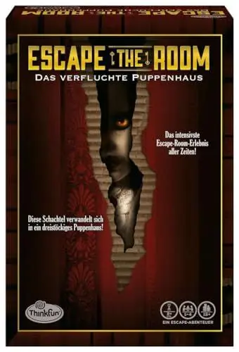 Produktbild: ThinkFun - 76371 - Escape The Room - Das verfluchte Puppenhaus, die Exit-Erfahrung für zuhause! Das Party-Event, Nicht unbedingt für die jüngsten Familienmitglieder, Leichter Gruselfaktor inklusive!