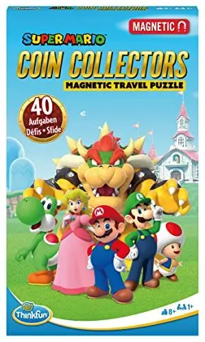 Produktbild: ThinkFun - 76547 - Super Mario Coin Collectors - Das magnetische Reise-Knobelspiel. Perfekt für die Reise und als Geschenk! EIN Logikspiel Nicht nur für Super Mario Fans.