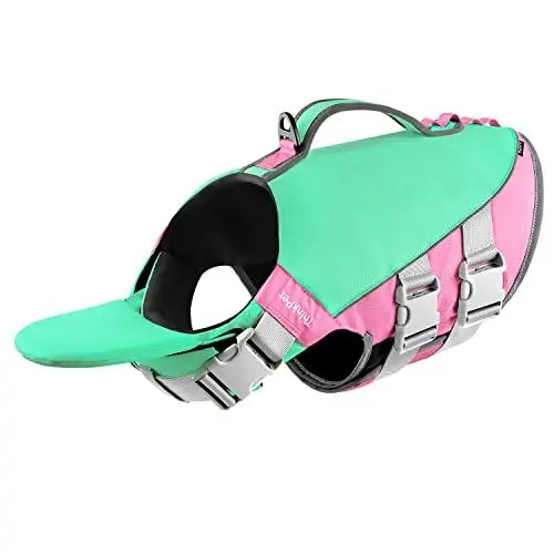 Produktbild: ThinkPet Hund Schwimmweste Einstellbare Rettungsweste Reflektierende Lifesaver mit Auftrieb
