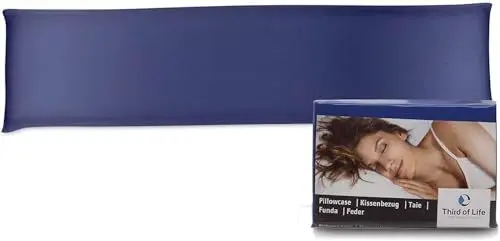 Produktbild: Third of Life Hochwertiger Kissenbezug SOÑAR (1 Stück, Nachtblau Uni) für das Kissen Sonar – Baumwolle, Double Jersey, guter Fit, bügelfrei, Oeko-Tex Zertifiziert, Kissenhülle mit Reißverschluss