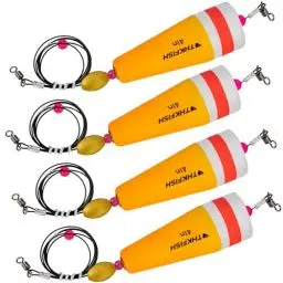 Produktbild: THKFISH Posen Angeln Schwimmer Angelposen Set 4 Stück Popping (Orange, 4in)