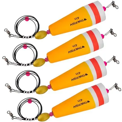 Produktbild: THKFISH Posen Angeln Schwimmer Angelposen Set 4 Stück Popping (Orange, 4in)