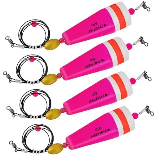 Produktbild: THKFISH Posen Angeln Schwimmer Angelposen Set 4 Stück Popping (Rosa, 4in)